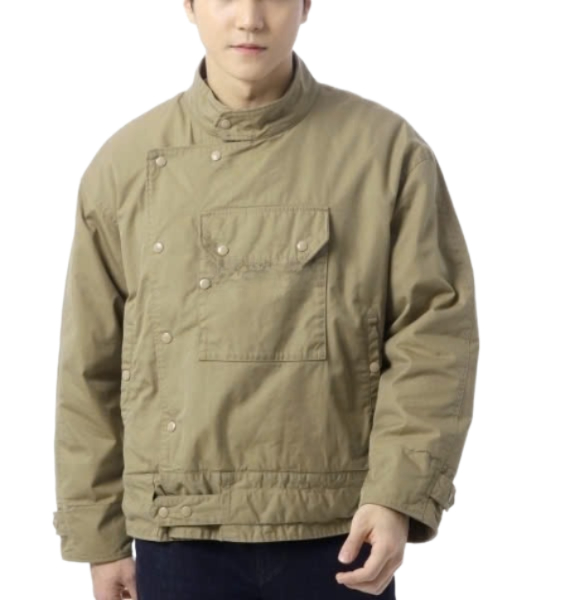 24FWMoto Jacket C Khaki Nyco Twill 