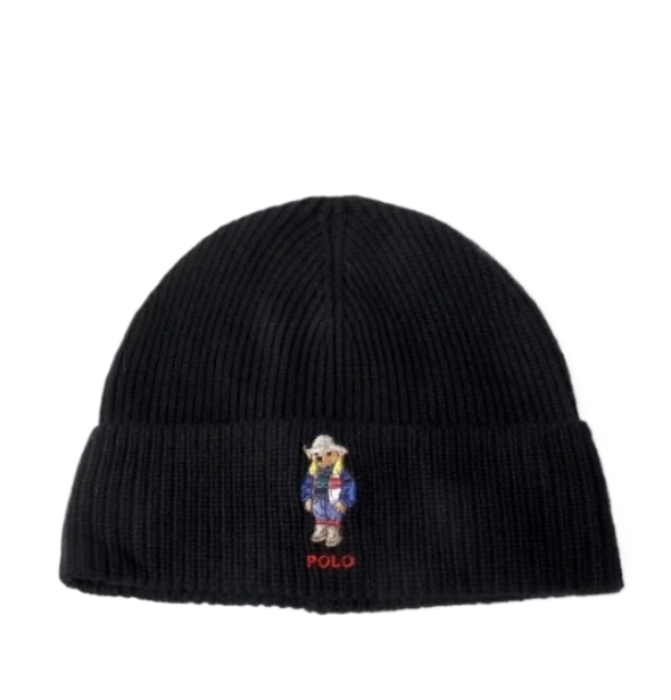 Additional production Holiday Bear Embroidered Wool Beanie