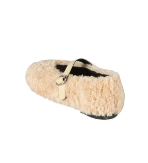 Tofu Shearing Flat Shoes