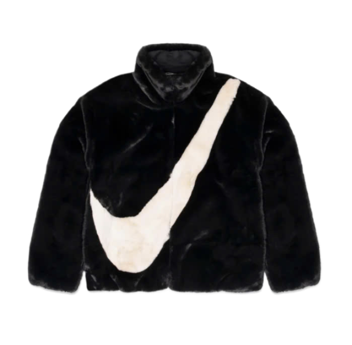 Nike NSW Faux Fur Jacket Black - Asia