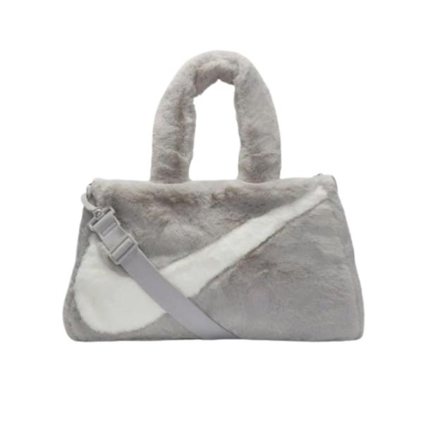 Nike NSW Faux Fur Tote Bag Light Iron Ore