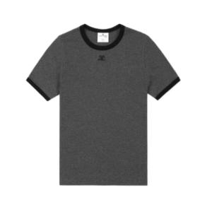 Signature Contrast Short Sleeve T-Shirt - Dark Heather Grey:Black