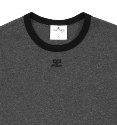 Signature Contrast Short Sleeve T-Shirt - Dark Heather Grey:Black