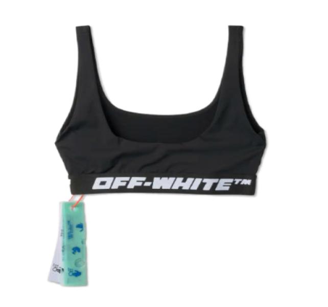 Logo Band Sports Bra Top - Black