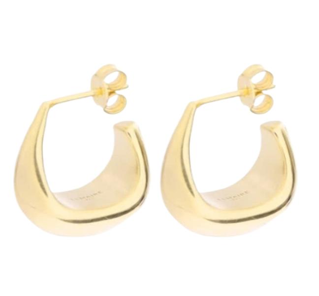 Curved mini drop earrings