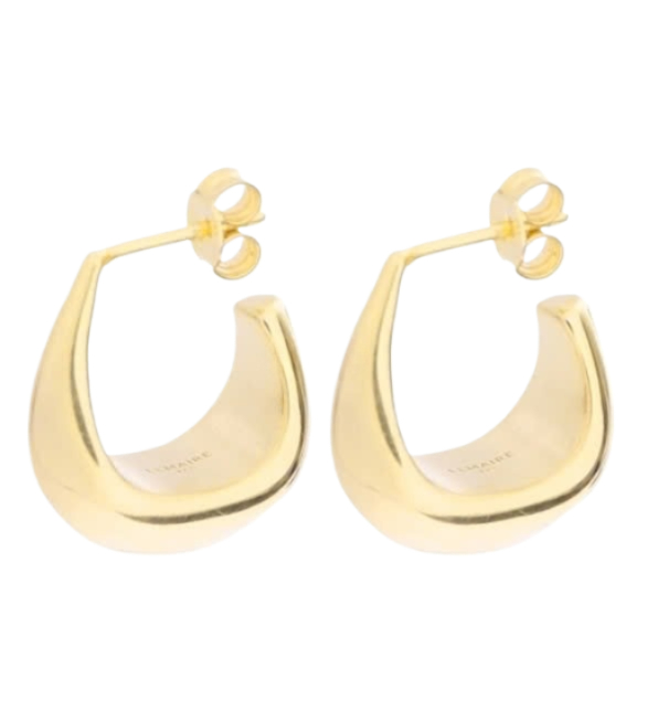 Curved mini drop earrings