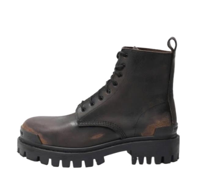 Strike Vintage Leather Lace-Up Boots