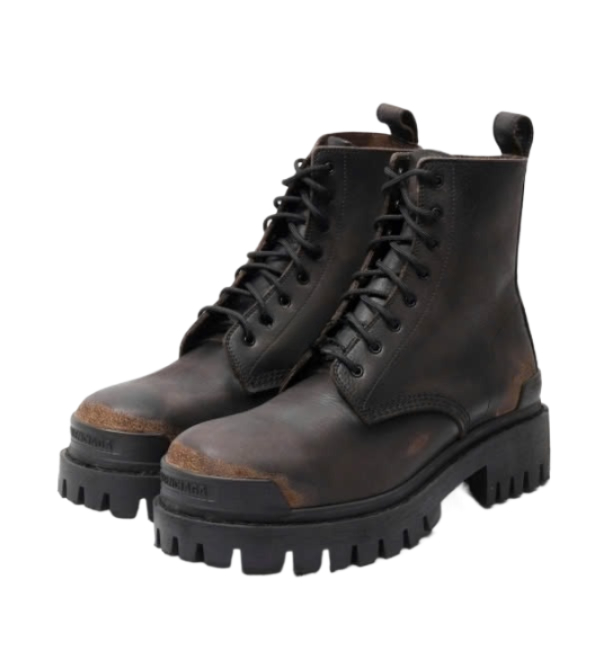 Strike Vintage Leather Lace-Up Boots