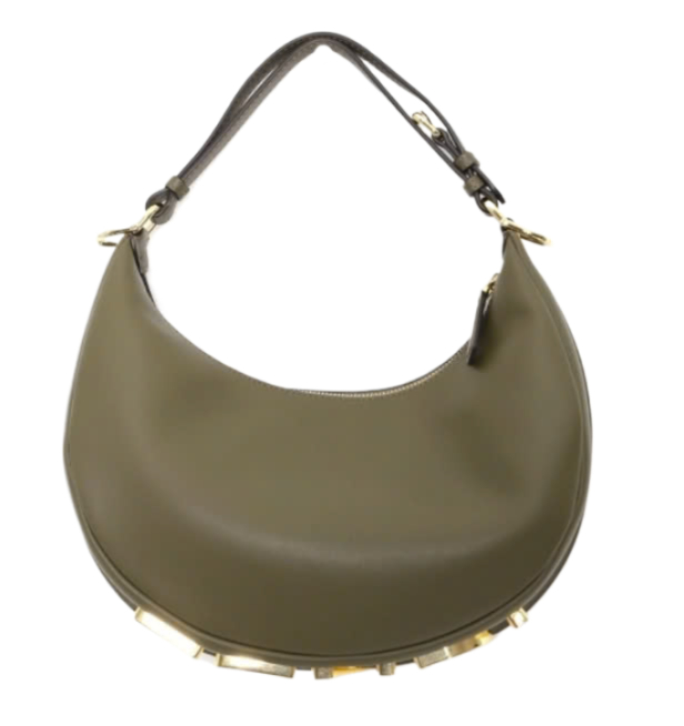 Fendigraphy small leather hobo bag