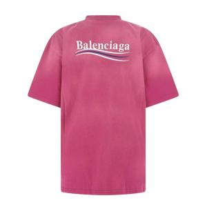 Balenciaga Political Campaign Oversized T-Shirt Dark Pink