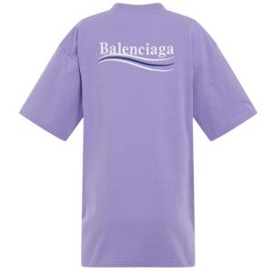 Balenciaga Political Campaign Oversized T-Shirt Light Purple