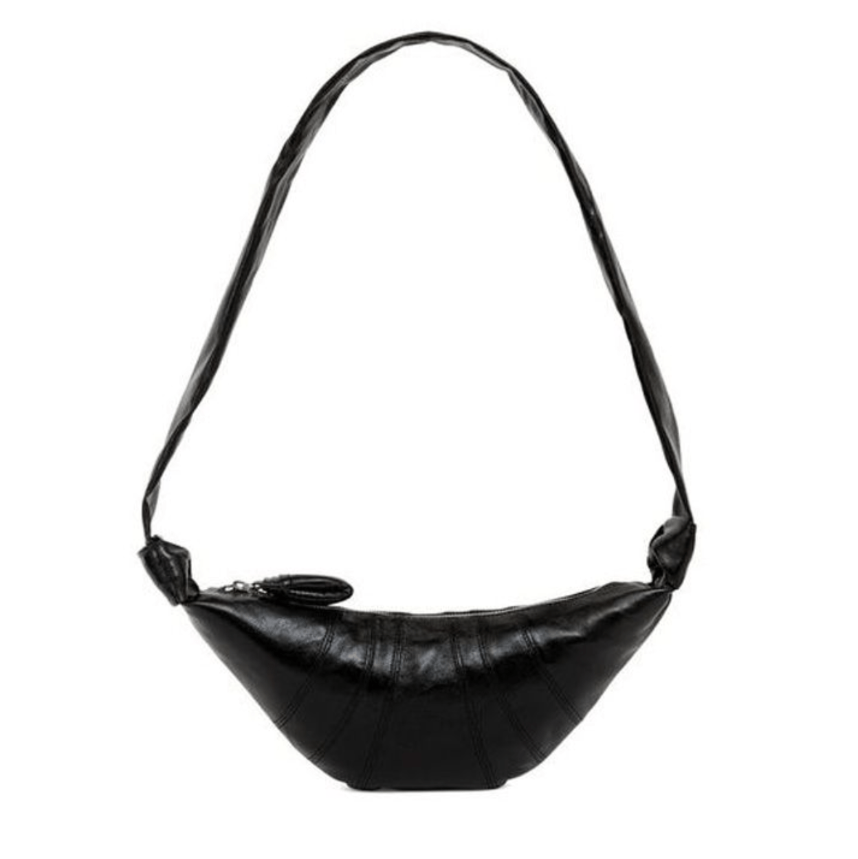 Lemaire Small Croissant Bag Coated Cotton Black.