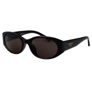 Logo Temple Oval Frame Sunglasses