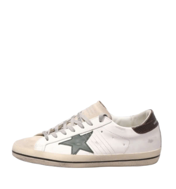 Superstar Lizard Print Heel Leather Star Sneakers