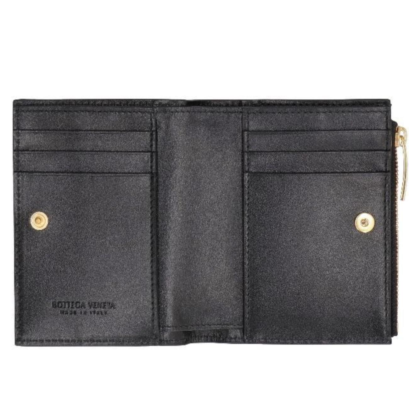 Intrecciato zipper wallet