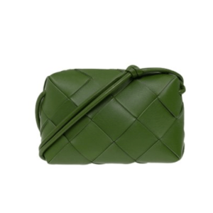 BOTTEGA VENETA GREEN ‘CASSETTE SMALL’ SHOULDER BAG