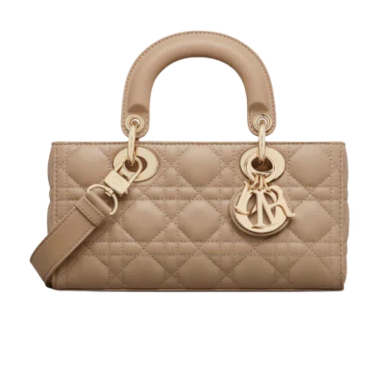 Dior Small Lady D-Joy Bag Cannage Lambskin Hazelnut