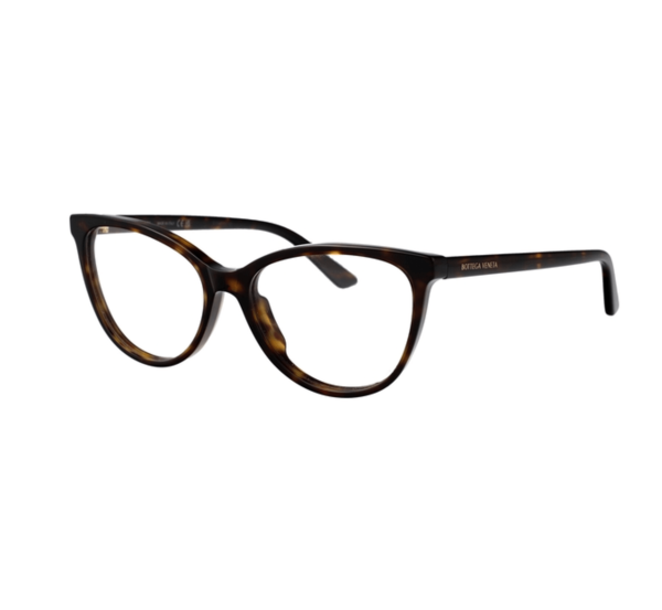 Logo Temple Oval Frame Havana Glasses