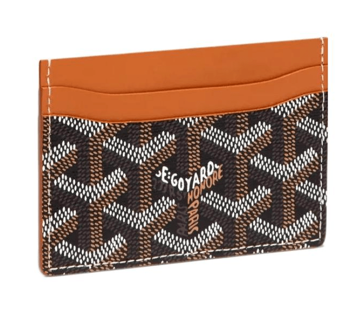 Goyard Saint Sulpice Card Holder Noir Tan