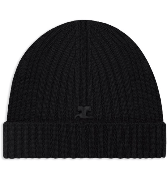 RIBBED WOOL HAT BLACK