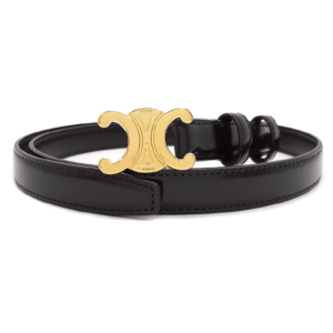 Celine Triomphe Belt in Smooth Calfskin Black