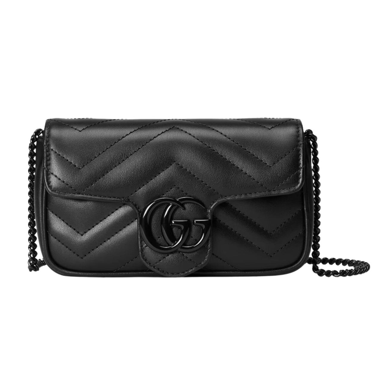 Gucci GG Marmont Super Mini Bag Black Leather