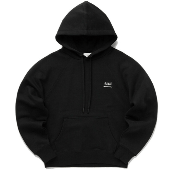 Chest logo detail cotton hoodie