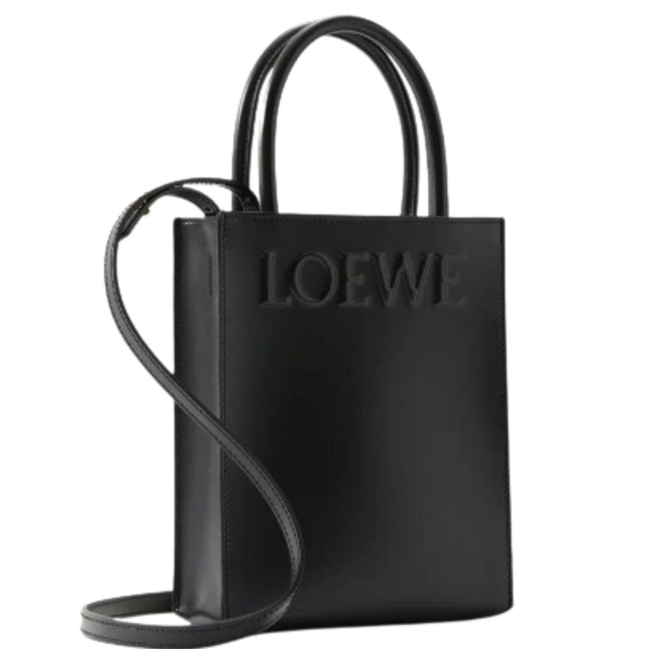 Loewe Standard A5 Tote In Sleek Calfskin Black