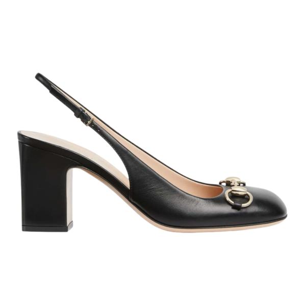 \ Gucci Horsebit Slingback Black