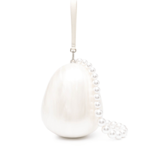 Pearl decorated egg shoulder bag