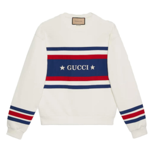 Gucci Cotton Jersey Sweatshirt with Embroidery Off White