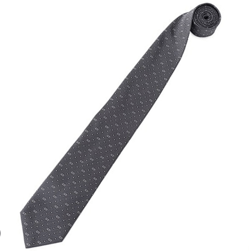 Gucci GG Patern Silk Tie Navy Blue