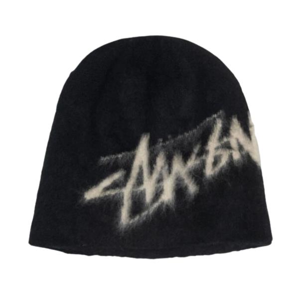 Stussy Brushed Out Stock Skullcap Beanie Black