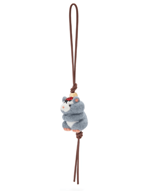 Hamster Felt Leather Charm