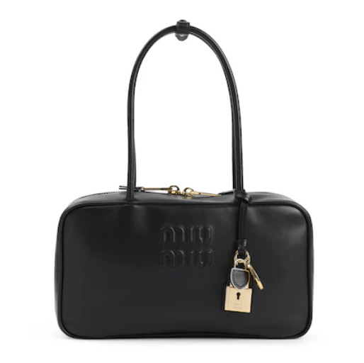 BEAU Logo Padlock Detail Leather Tote Bag