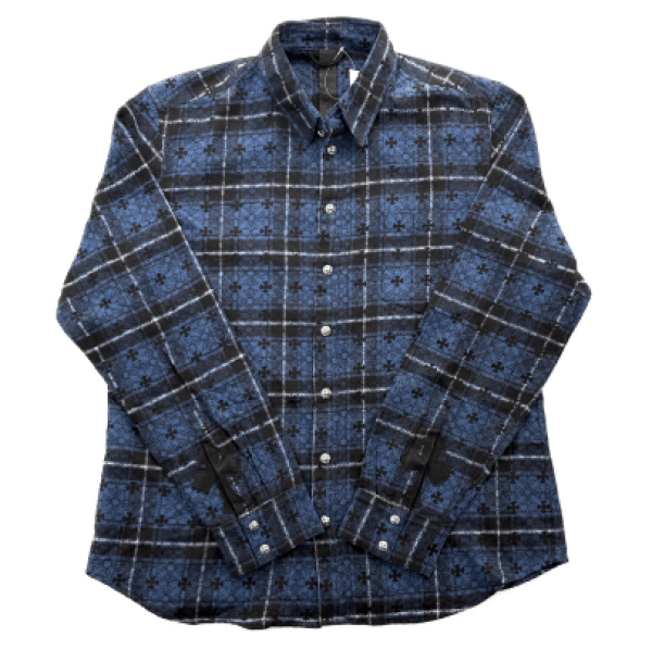 Chrome Hearts Check Shirt Blue