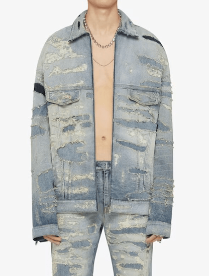 Lip and Repair Oversized Denim Jacket