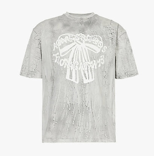 Gray Plaster Print T-Shirt