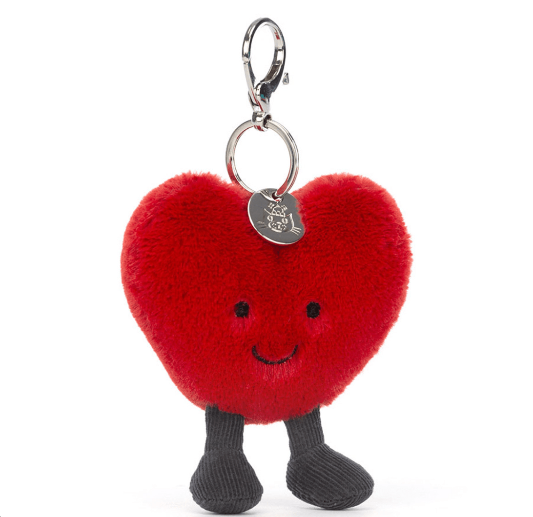 Jellycat Amuseables Heart Bag Charm Red