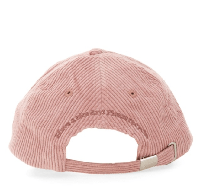 Logo embroidered corduroy ball cap