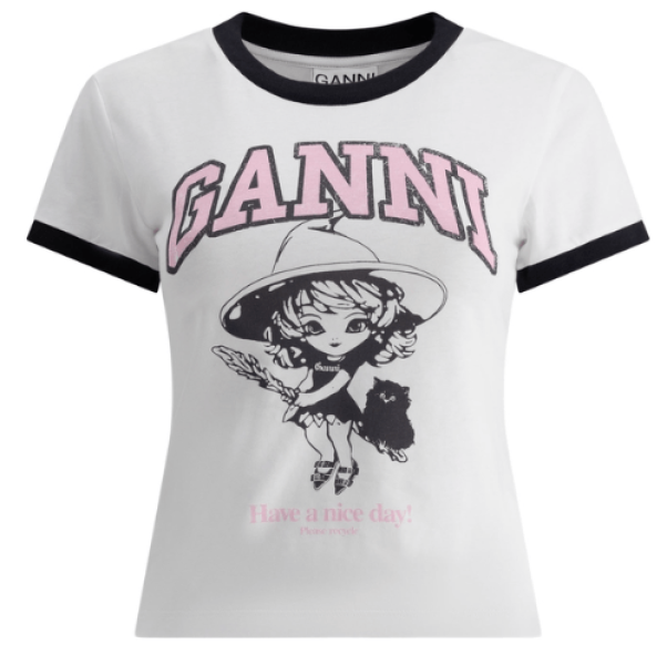 Logo printed cotton short sleeve t-shirt