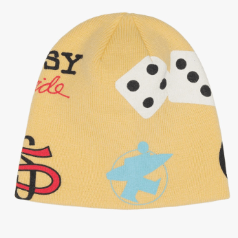 Stussy Mixed Logo Skullcap Pale Yellow