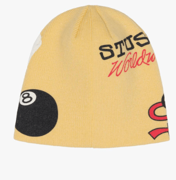 Stussy Mixed Logo Skullcap Pale Yellow