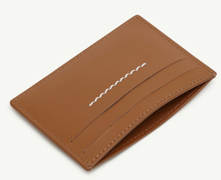 MM6 Maison Margiela Tan Leather Card Holder