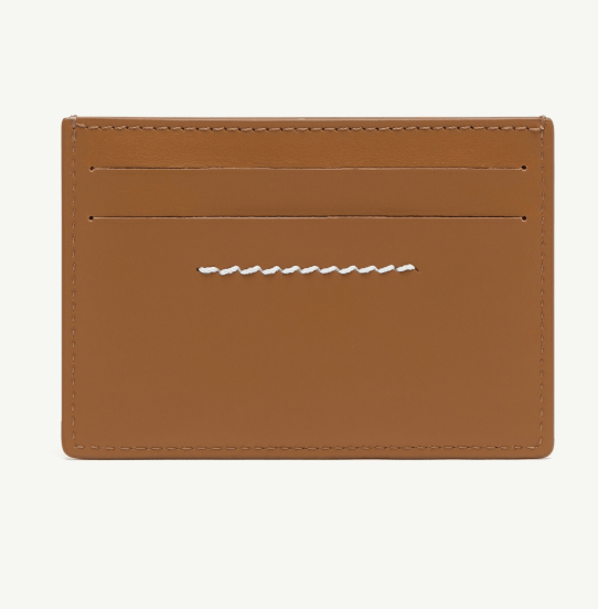 MM6 Maison Margiela Tan Leather Card Holder