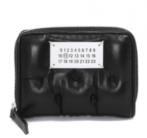 Maison Margiela Glam Slam Embroidered Coin Card Holder Black