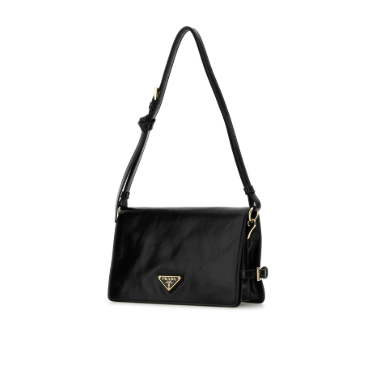 Triangle Logo Leather Crossbody Bag