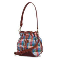 ORB logo check pattern cotton bucket bag