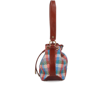 ORB logo check pattern cotton bucket bag