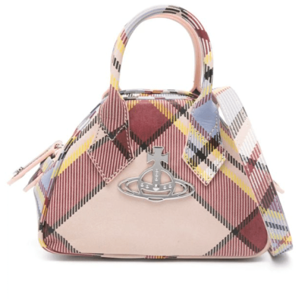 YASMINE Check Pattern Mini Tote Bag